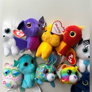 10 Assorted Stuffed mini toys